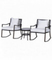 PE rattan Rocking Chair Bistro Set