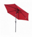 Polyester Patio Umbrella, 2.7m, Wine Red, Aluminum Frame, Shade Protection