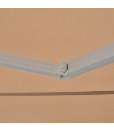 Retractable Awning Polyester Cream White 300cm x 250cm x 160cm Electric Manual