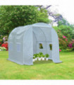 Greenhouse-White PE 2.5m x 2m x 2m Polyethylene Walk-in Greenhouse