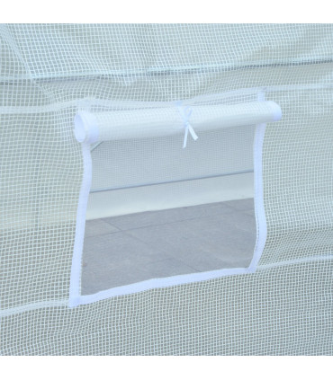 Greenhouse-White PE 2.5m x 2m x 2m Polyethylene Walk-in Greenhouse
