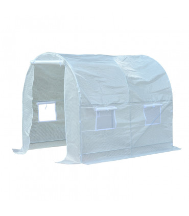 Greenhouse-White PE 2.5m x 2m x 2m Polyethylene Walk-in Greenhouse