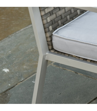 Outdoor Garden Rattan Seating Furniture Set Grey 4-Piece 57cm x 65cm x 75cm