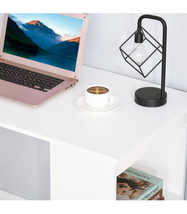 Computer Desk, White, 120L x 55D x 120H cm, Particle board, Space saving design