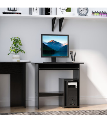 Computer Desk, 73.5H cm-Black, Particleboard, 80L x 45W x 73.5H cm