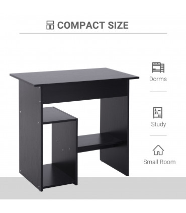 Computer Desk, 73.5H cm-Black, Particleboard, 80L x 45W x 73.5H cm