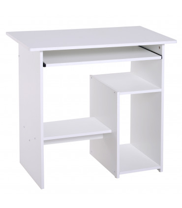Computer Desk, 73.5H cm-White, Thick particleboard, 80L x 45W, Melamine Surface