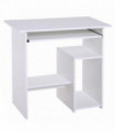 Computer Desk, 73.5H cm-White, Thick particleboard, 80L x 45W, Melamine Surface