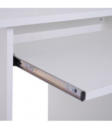 Computer Desk, 73.5H cm-White, Thick particleboard, 80L x 45W, Melamine Surface
