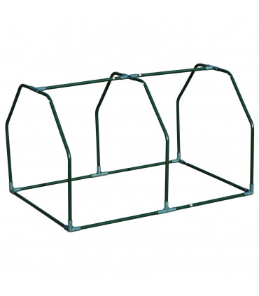 Greenhouse Mini PVC Cover Steel Frame White 99cm x 71cm x 60cm Compact Portable