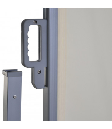 Awning 6m x 1.6m Beige Polyester Cloth Patio Side Canopy for Home and Business