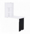 MDF Folding Wall-Mounted Drop-Leaf Table White and Black 65cm x 94.5cm x 147cm