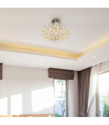 Ceiling Lighting Chandelier Modern K9 Crystal Transparent 40 x 28 H (cm)
