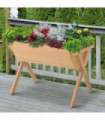 Plant Stand Large Fir Wood Oak Tone 100cm x 70cm x 80cm Natural Finish UV Liner