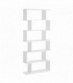 Shelving Unit White Particle Board 6-Tier Asymmetrical Shelving Unit 80x23x192cm