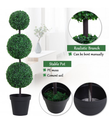 Artificial Boxwood Topiary Trees
