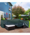 Outdoor Furniture Cover PVC Coated Large Square 600D Waterproof Green