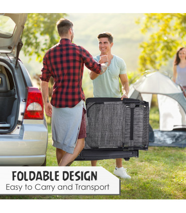 Steel Frame Zero Gravity Outdoor Chair Grey 90cm x 67cm x 110cm Canopy