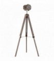 Floor Lamp, 65L, Wood/Bronze Colour, 140cm Height, Adjustable Angle