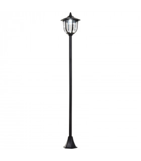 Garden Solar LED Lamp Post Black ABS 26.5cm x 26.5cm x 177cm 1.77m Tall