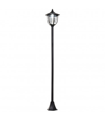 Garden Solar LED Lamp Post Black ABS 26.5cm x 26.5cm x 177cm 1.77m Tall