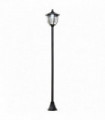 Garden Solar LED Lamp Post Black ABS 26.5cm x 26.5cm x 177cm 1.77m Tall