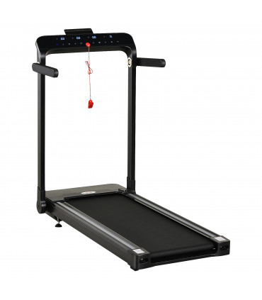 1.85HP Foldable Electric Treadmill Fitness Safety Lock LED screen-Black HOMCOM