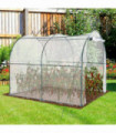 Greenhouse Walk-in Tunnel Clear PVC Cover Steel Frame S Size 2.5m x 2m x 2m