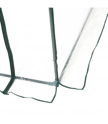 Greenhouse Walk-in Tunnel Clear PVC Cover Steel Frame S Size 2.5m x 2m x 2m