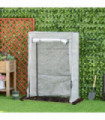 Greenhouse Plastic White 100cm x 50cm x 150cm Zipper Roll-up Door Outdoor