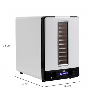 Food Dehydrator 11Tier White 26cm x 39cm x 38cm 550W Food Dryer Machine