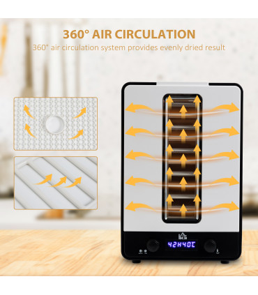 Food Dehydrator 11Tier White 26cm x 39cm x 38cm 550W Food Dryer Machine