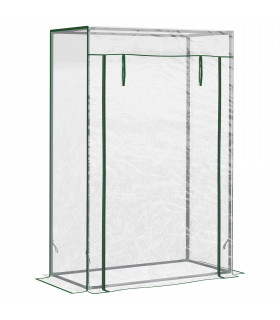 Greenhouse Steel PVC Green 100x50x150cm Outdoor Garden Tall Narrow Roll-up Door