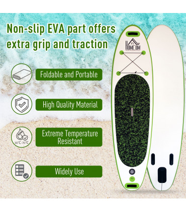 10ft Inflatable Surfing Board W/ Paddle, Fix Bag, Air Pump, Fin HOMCOM