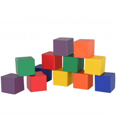12 Piece Kids Soft Play Blocks Soft Foam Toy Building Stacking Block Multi-color