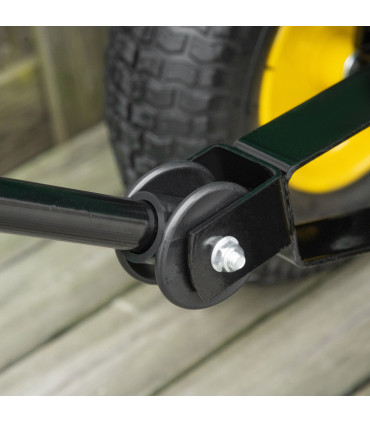 Garden Cart Green 118cm x 58cm x 102cm Powder Coated Steel Heavy-Duty Plastic