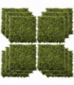 Artificial Boxwood Wall Panels Green 50cm x 50cm x 5cm 12PCS Grass Privacy Fence