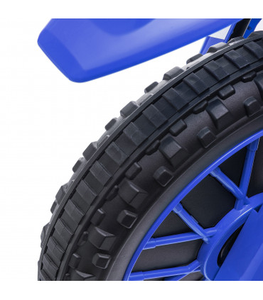 Kids Electric Motorbike Ride-On Motorcycle Training Wheels - Blue 12V 3-5 Years