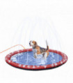 PVC Red 150cm Splash Pad Sprinkler for Pets Dog Bath Pool Non-slip Outdoor