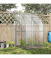 PVC Clear 143cm x 118cm x 212cm Walk-In Lean to Wall Tunnel Greenhouse