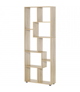 Bookcase 178cm 8-Shelf Beige Particleboard Melamine Surface 70cm x 24cm