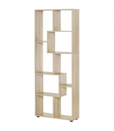 Bookcase 178cm 8-Shelf Beige Particleboard Melamine Surface 70cm x 24cm