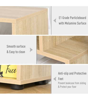 Bookcase 178cm 8-Shelf Beige Particleboard Melamine Surface 70cm x 24cm