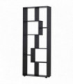 Bookcase 178cm 8-Shelf Black Melamine Surface Foot Pads Multipurpose 8-Grid