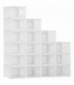 Shoe Box Clear Plastic 25x35x19cm 18PCS UK/EU Size 8.5/43 Stackable Dust-Free