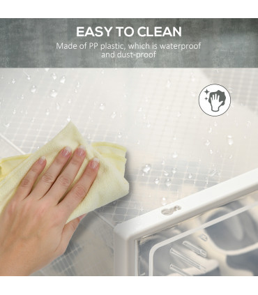 Shoe Box Clear Plastic 25x35x19cm 18PCS UK/EU Size 8.5/43 Stackable Dust-Free