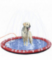 PVC Red 170cm Splash Pad Sprinkler for Pets Dog Bath Pool Non-slip Outdoor