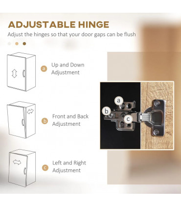 Kitchen Cupboard, Microwave Stand with Storage Cabinet, Soft Close Doors