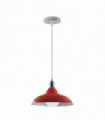 Pendant Lamp Orange Metal + PVC 10cm Dia x 2.5cm H Industrial Chandelier