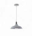 Pendant Lamp Base White Metal + PVC 10cm Dia x 2.5cm H Light Holder 95cm Cable